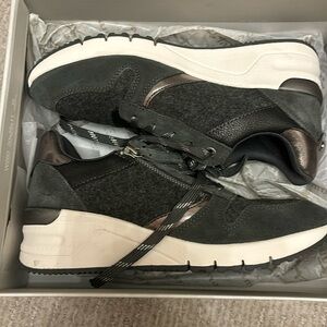 Tamaris Ramona Tama Grey Felt Combo Sneakers